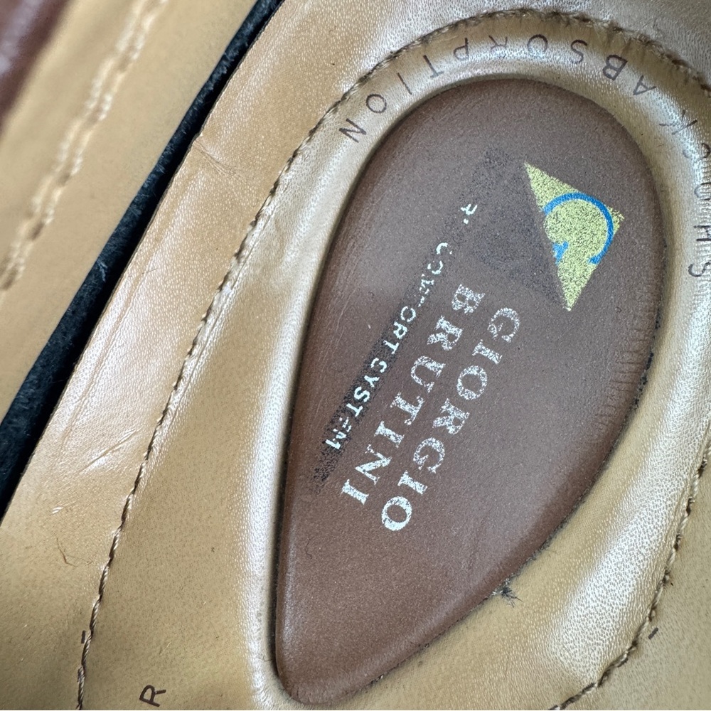 Giorgio Brutini Gel Tech Comfort Leather Loafers Black Brown Men 9 Shock Absorb - Picture 7 of 13